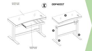 TRESANTI Adjustable Height Desk Manual Assembly Operation and Troubleshooting Guide [upl. by Reiko]