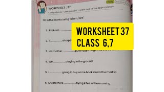 worksheet 37 class 67worksheetclass6class7manishakinraवर्कशीटवर्कबुकworkbookworkbookenglish [upl. by Mauldon626]