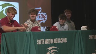 Four South Walton baseball players sign DI [upl. by Araj53]