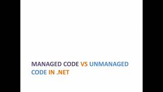 difference between managed code and unmanaged code in C Arabic بالعربي [upl. by Nylidnam212]