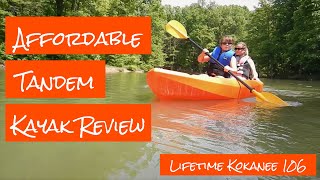 Affordable Tandem 2 person Kayak  Lifetime Kokanee Review [upl. by Nole]