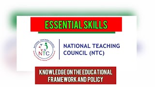 NTC Essential Skills content on knowledge of the educational frameworks and policies [upl. by Ayamat]