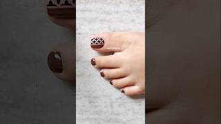 DIY foot nail art at home pedicure nails foot toenailart naildesigns nailart [upl. by Kersten]