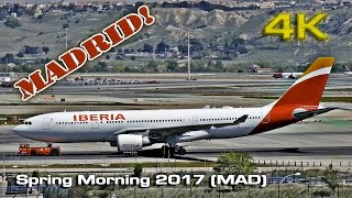 Spring Morning at Madrid Barajas Airport 20174K [upl. by Shirberg]