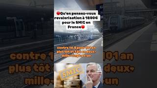 Revalorisation du SMIC à 1800€ en france franceinfo tiktok information bfm [upl. by Odlareg]