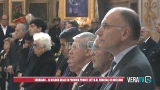 Fabriano  Il dolore degli ex premier Prodi e Letta al funerale di Merloni [upl. by Ailito78]