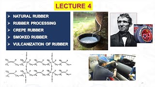 LECTURE 4 VULCANIZATION OF RUBBER  NATURAL RUBBER  PROCESSING OF RUBBER [upl. by Eelreveb]