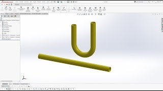 SOLIDWORKS PIPE amp ROUNDBAR  BEND UNBEND FLEX FEATURE [upl. by Oiramej]