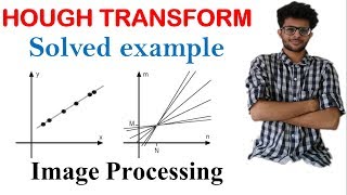 Hough transform with solved example in Hindi  Image processing [upl. by Bate]