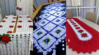 TOP 50 VINTAGE STUNNING AND BEAUTIFUL EASY TRENDY CROCHET TABLE RUNNER IDEAS FREE PATTERNS DIY [upl. by Kcub]