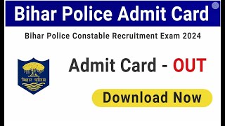 CSBC Bihar Police Constable PET Admit Card 2024 Download [upl. by Adnyl]