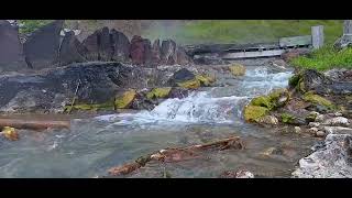 Relaxing Hot spring waterfall in Aceh [upl. by Lotty771]