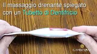 Il massaggio Drenante Circolatorio spiegato con un quotTubetto di Dentifricioquot [upl. by Akerue282]