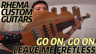 TONE DEMO  004RCG  5String Lined Fretless NeckThrough Custom Bass Guitar  Full Build [upl. by Ekyt]