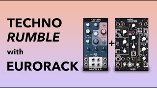 TECHNO RUMBLE with Eurorack  Kickain and MIMEOPHONE  Patch from Scratch Tutorial [upl. by Burkhart]