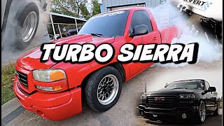 TURBO SIERRA BURNOUT INSTALLING CALTRACS ON THE GMC [upl. by Hsizan]