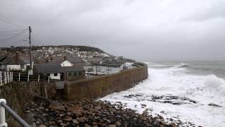 Mousehole Storm High Tide 8th Feb 2014 [upl. by Marlene]