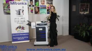 HP MFP Copier Printer How to Scan Collate and Staple help from Mitronics [upl. by Omsoc975]