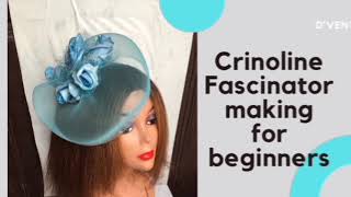 DIY EASY STEP BY STEP CRINOLINE FASCINATOR  HOW TO MAKE CRINOLINE FASCINATOR FOR BEGINNERS [upl. by Morgenthaler]