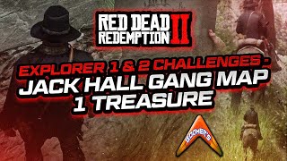 RDR2 Explorer 1 amp 2 Challenges  Jack Hall Gang Map 1 Treasure [upl. by Allen217]