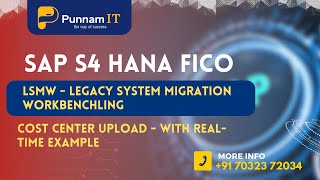 LSMW  Cost Center Upload  LSMW step by step process  LSMW in s4 hana  LSMW in sap [upl. by Anihtyc]