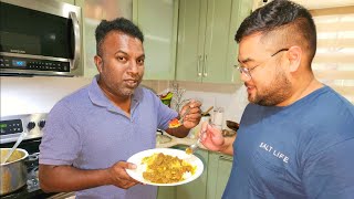 Cooking Curry Goat Dhal and Rice with David [upl. by Colvin]