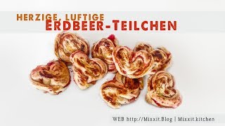 luftige herzige ErdbeerTeilchen  Erdbeergebäck zum Valentinstag  Zauberstein von Pampered Chef [upl. by Sayce116]