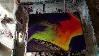 acrylic pouring without Silicone117 [upl. by Flavian]