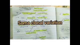 SOMA CLONAL VARIATION TISSUE CULTURERitikas tutorial [upl. by Analise759]