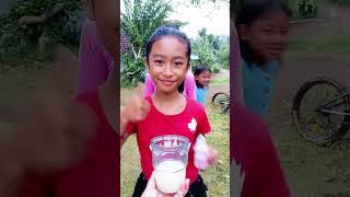 Es Yakult milk 👍🏻 funny hiburan mainananak [upl. by Budding]