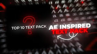 Top 10 Ae Inspired TEXT ANIMATION PACKS in Alight Motion Free XML PRESETS [upl. by Annaiv475]