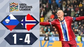 Antonio Nusa Mål  Slovenia vs Norge 14 Høydepunkter  UEFA Nations League 2024 [upl. by Nashoma]