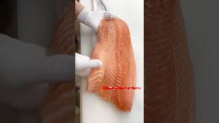 wholesalmon salmonsashimi salmoncutting salmonasmr fish [upl. by Inilahs]