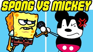 Friday Night Funkin Friggin Mickey Mouse VS Spong Universes Meet FNF Mod [upl. by Ahsienot]