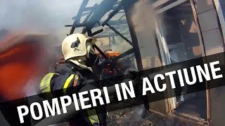 Intervenția pompierilor la un incendiu din Stroiești [upl. by Ibba513]