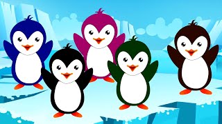 Cinco Pequeños Pingüinos Vídeos De Aprendizaje Para Niños En Español [upl. by Ayokal]