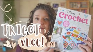 Crochet couverture jacquard  Vlog Tricot 101 [upl. by Lenzi210]