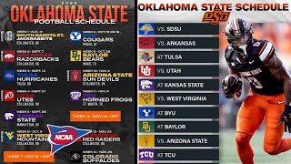 2024 Oklahoma State Cowboys Football Game Schedule [upl. by Fesuy]