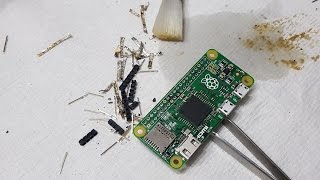 Desolder  Remove GPIO pins from a Raspberry Pi Zero [upl. by Templa]