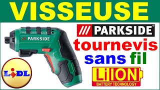 Visseuse Parkside lidl tournevis électronique à batterie  cordless screwdriver electronic battery [upl. by Gilleod]