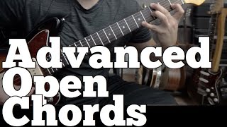 31 Advanced Open String Minor Chords  Guitar Lessons [upl. by Goodhen]