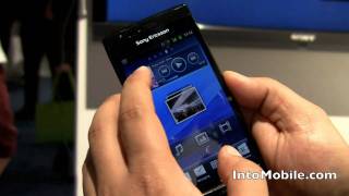 Sony Ericsson XPERIA Arc Android 23 Gingerbread smartphone handson demo from CES 2011 [upl. by Oiramej]