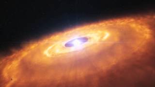 Stars Protoplanetary Disc Visualized By Artists  Video [upl. by Aivatahs]