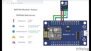 IoT Weather Station BMP180 [upl. by Ailina]