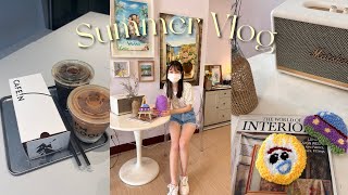 Summer Vlog2 尋覓咖啡店☕️、製作毛線杯墊🧵｜Vivians Vlog [upl. by Loredo]