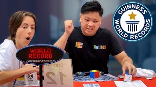 Fastest 3x3x3 Cube Solve EVER  Guinness World Records [upl. by Kayle]