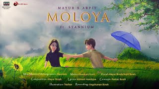 Mayur X Arpit  MOLOYA মলয়া Ft STANNiUM  Official Visualizer [upl. by Suqram]