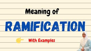 Daily vocabulary  Ramification Meaning  Vocabgram [upl. by Ybbed600]