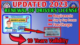 LTO DRIVERS LICENSE RENEWAL 2023  Requirements Step by Step Process Fees  10 Years Validity [upl. by Nadabb]