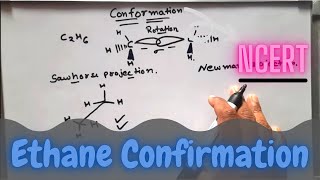 Ethane Conformation Explained with Sawhorse and Newman projection in Hindi [upl. by Raybin]